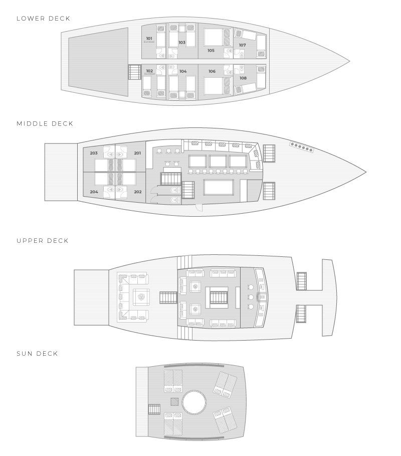 Sea Safari 8 Deck Plan